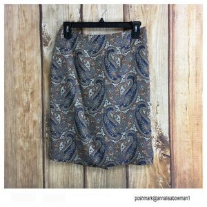 🐞MOSHARY for Neiman Marcus paisley skirt size 4